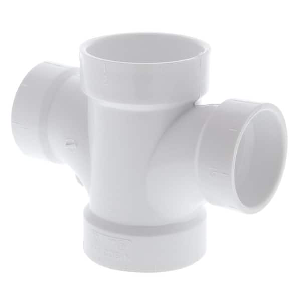 2" DWV PVC Double Sanitary Tee (ALL HUB)