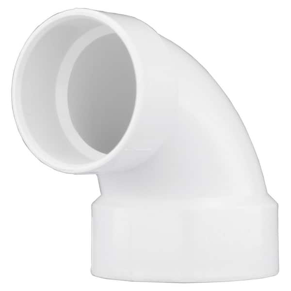 2X1-1/2" DWV PVC 1/4 Bend 90 Degree Elbow, REDUCING (H × H)