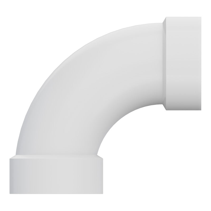 6" DWV PVC Long Sweep 1/4 Bend 90 Degree Elbow (H × H)