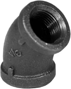1/4 BLACK 45 ELBOW