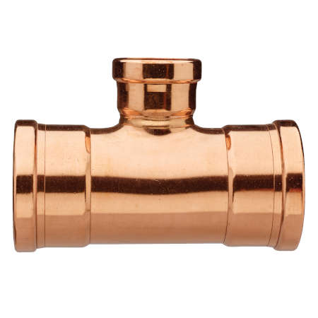 4x4x2-1/2 Copper Press REDUCING TEE
