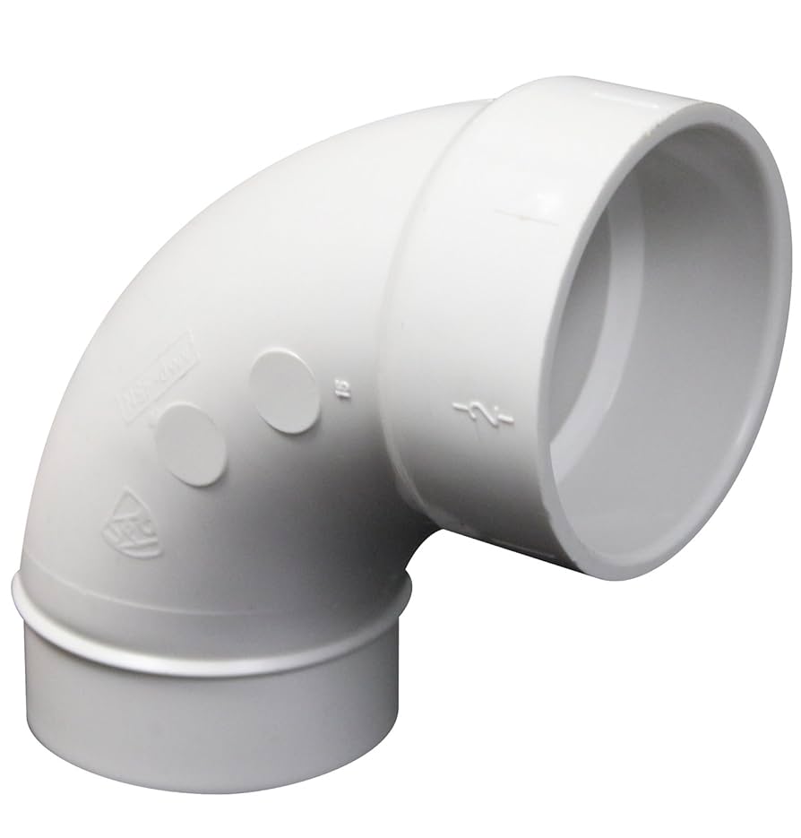 4" DWV PVC 1/4 Bend 90 Degree Elbow, Street (S × H)