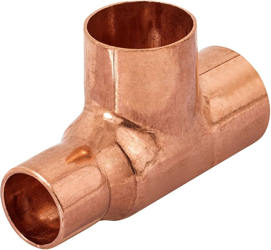 2 X 1-1/2 X 2 Copper Sweat TEE - C X C X C