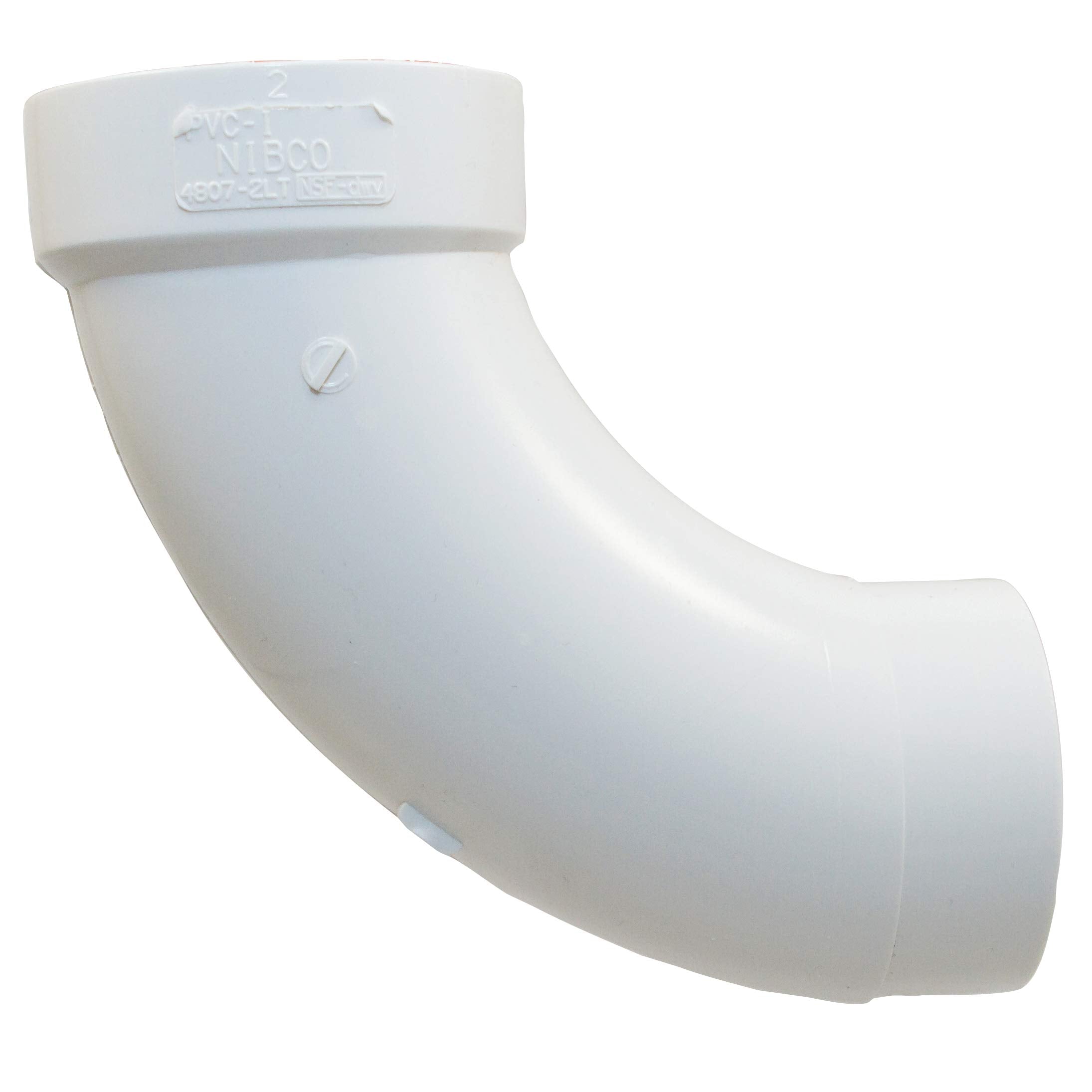4" DWV PVC Long Sweep 1/4 Bend 90 Degree Elbow, Street (H × S)