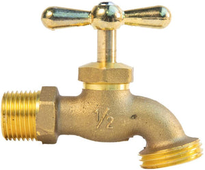 1/2" T-Handle Boiler Drain Rough Brass