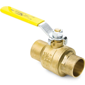 1/2" Copper Sweat Ball Valve w/SS Hdle