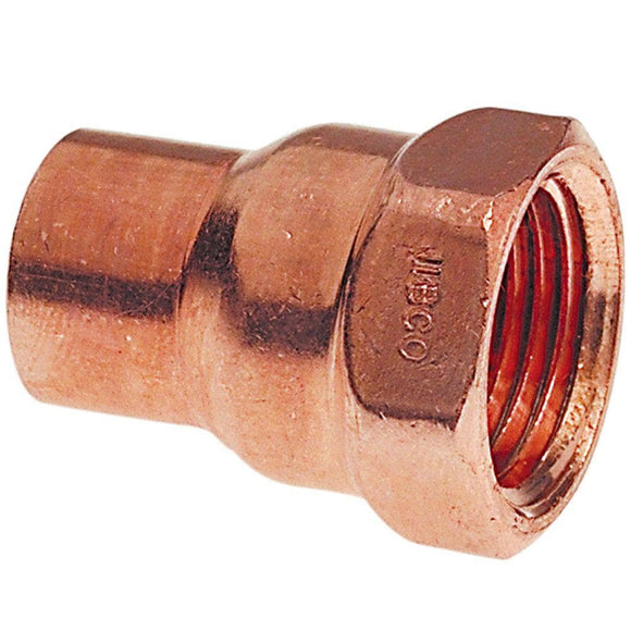 1/2 x 1/4 Copper x Female adapter