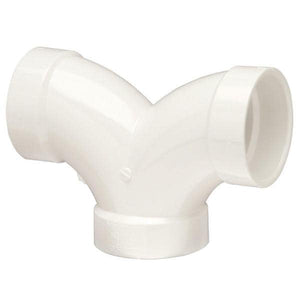 2" DWV PVC Twin Elbows